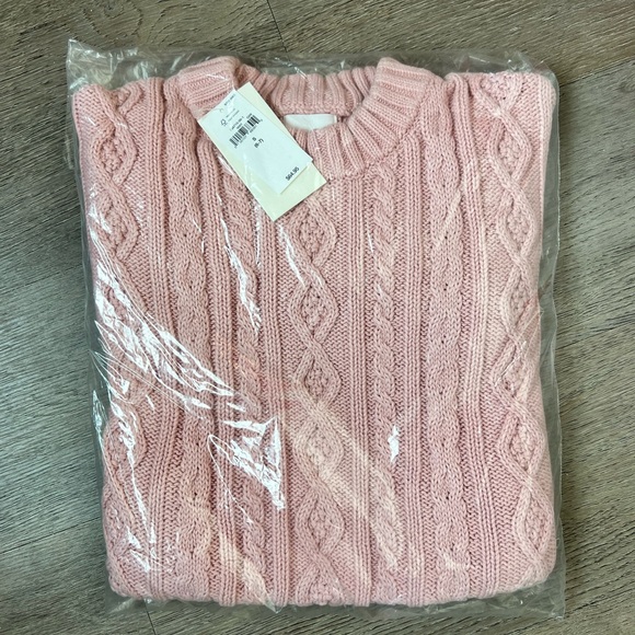 NWT Gap × LoveShackFancy Kids Cable-Knit Cropped Sweater - Picture 5 of 6